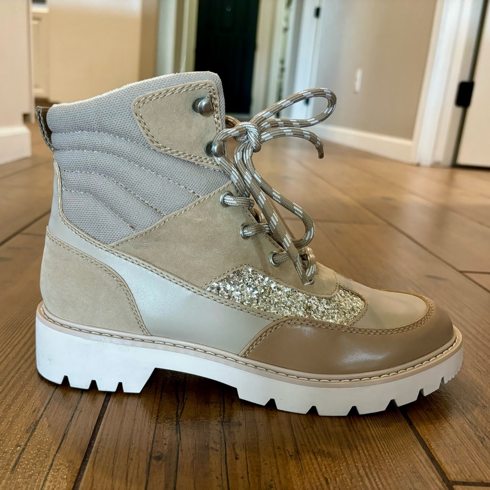 Dolce Vita Womens Glitter Lace Up Hiking Boots